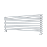 Горизонтальный радиатор с квадратными колонками КЗТО QUADRUM NEO 50 H 1250 RAL 9016 схема 1