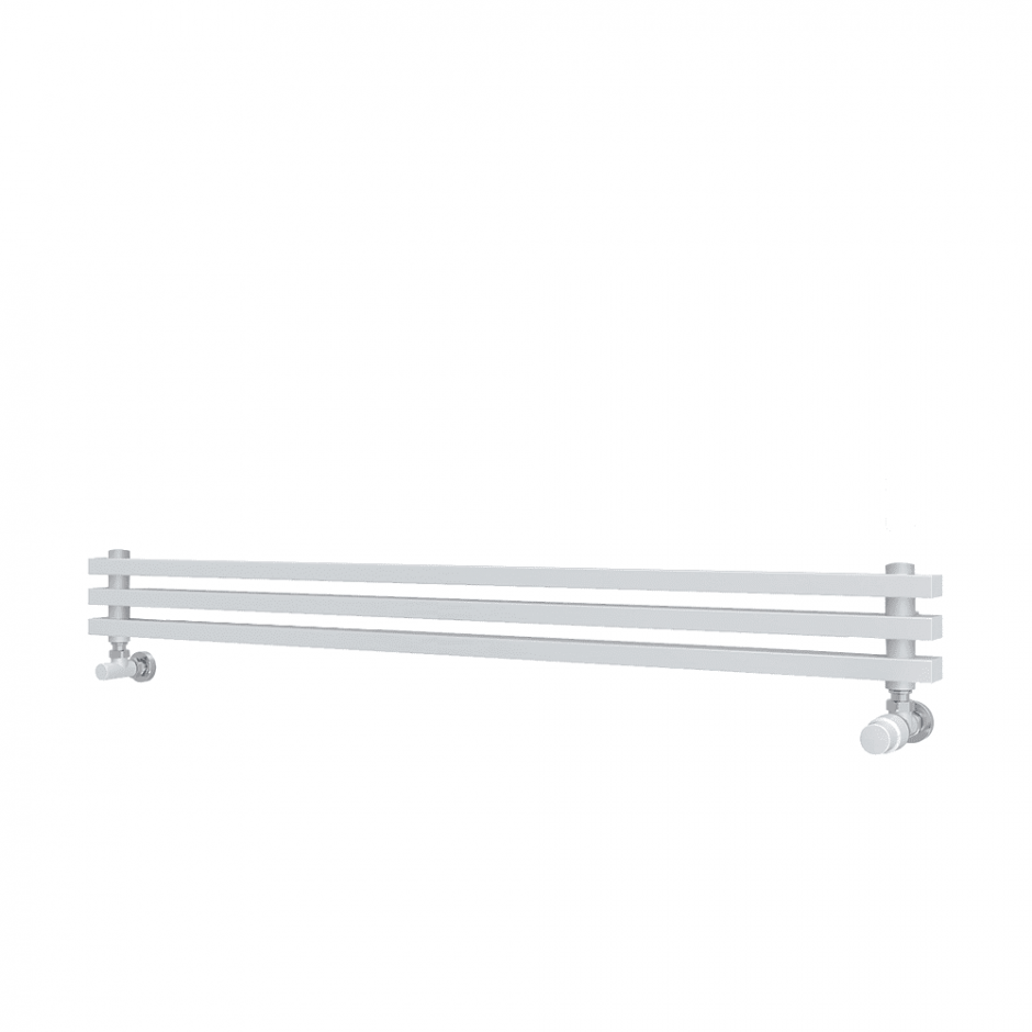 Горизонтальный радиатор с квадратными колонками КЗТО QUADRUM NEO 50 H 1250 RAL 9016 ФОТО