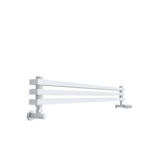 Горизонтальный радиатор с квадратными колонками КЗТО QUADRUM NEO 50 H 1000 RAL 9016 схема 5