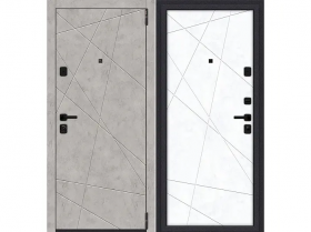 Входная Дверь el’PORTA (Portika) Porta M-3P 4.4 Grey Art/Snow Art 2 Замка с Ночной Задвижкой 880х2050мм Правое Открывание / Портика 033-1264.