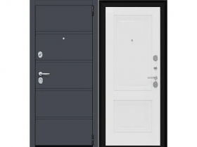 Входная Дверь el’PORTA (Portika) Porta R-3 8/K82 Graphite Pro/Alaska 2 Замка с Ночной Задвижкой 880х2050мм Правое Открывание / Портика 0328-1074.