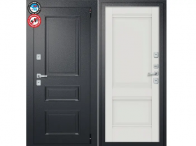 Входная Дверь el’PORTA (Portika) Porta T4 Букле Черный 880х2050мм Правое Открывание / Эльпорта Портик 1428-0674.