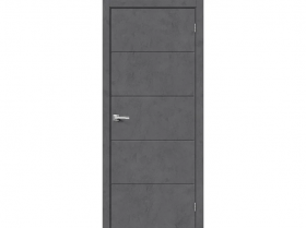 Межкомнатная Дверь Каркасно-Щитовая el’PORTA (Portika) Граффити-1.Д Серый 900х2000мм (Полотно+Коробка+5 Наличников) / Эльпорта Портика 153-1718.