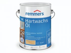 Масло с Твердым Воском Remmers Hartwachs-Ol 2.5л Орехово-Коричневый на Растворителе для Деревянных Лестниц и Паркета.