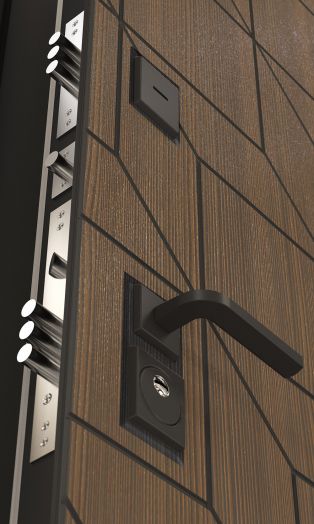 Входная дверь Бункер BN 03 - Зеркало максимум Грей софт