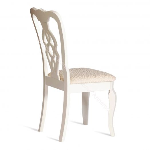 Стул Афродита Ivory White - ткань кремовая с рисунком