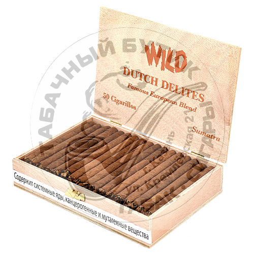Сигариллы Dutch Delites - Wild Sumatra (50 шт.) в деревянной коробке.