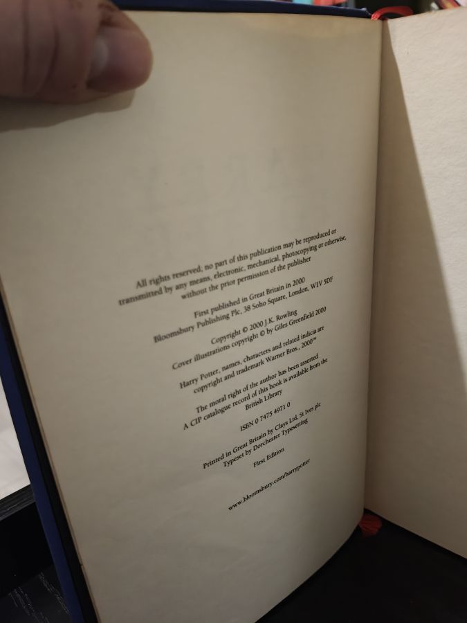 Harry Potter and the goblet of Fire deluxe Делюкс первый тираж