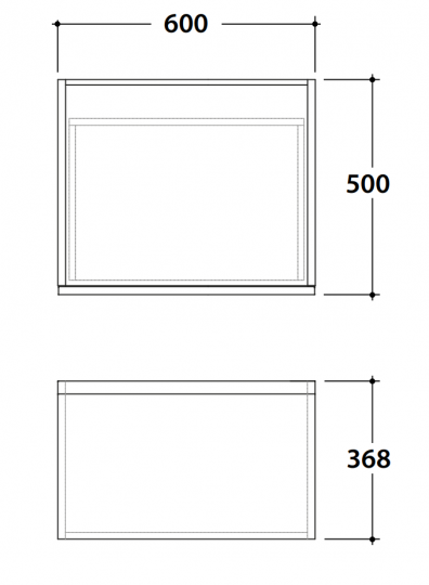 Подвесная тумба Mari' MR3660 60x50x36,8 схема 2