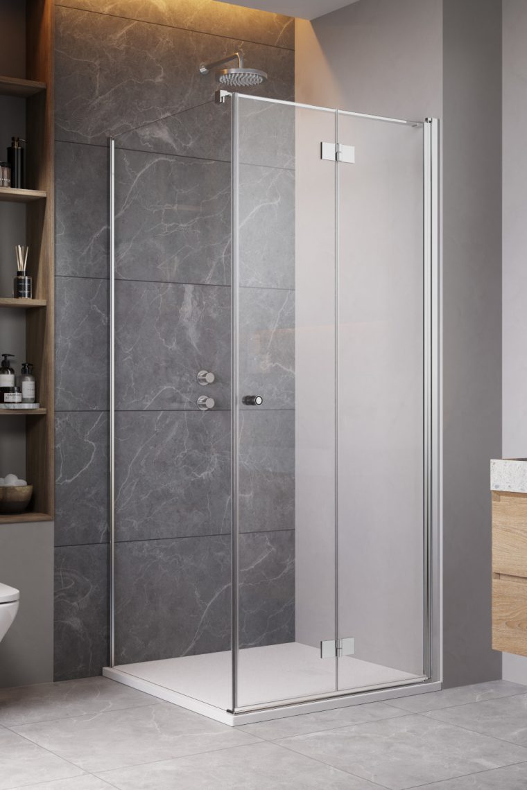 Душевой уголок со складной дверью Radaway Essenza KDJ B квадратный 100 х 100 см цена от 145 110 ₽ Фото Душевой уголок со складной дверью Radaway Essenza KDJ B квадратный 100 х 100 см