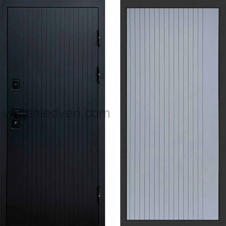 Входная дверь Termo-door Твист Black style - FLAT Грей софт