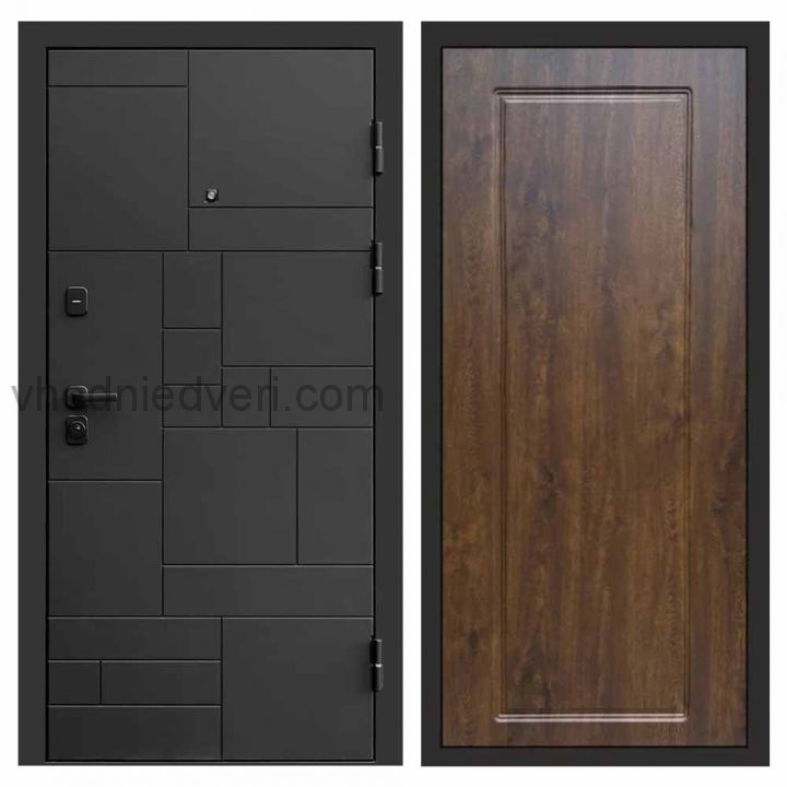 Входная дверь Termo-door Квадро Black - Гранд Дуб
