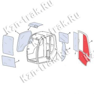 Стекло двери [827/80220 (331/45035)] для JCB JS240 