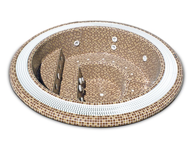 СПА бассейн с мозаикой Aquavia Oasis d250 см на шесть человек 250х250 ФОТО