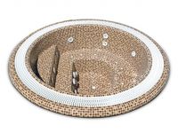 СПА бассейн с мозаикой Aquavia Oasis d250 см на шесть человек 250х250 схема 2