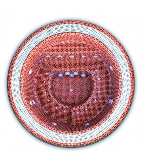 СПА бассейн с мозаикой Aquavia Oasis d250 см на шесть человек 250х250 схема 9