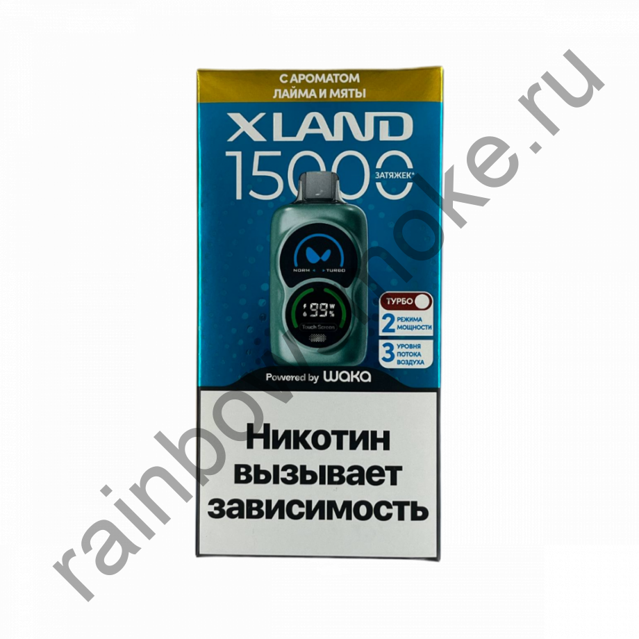 Одноразовая ЭС Waka XLAND 15000 - Лайм Мята (Lime Mint)