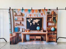 Фотофон из неопрена "School wall №14"