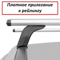 Багажник на крышу Suzuki SX4 II 2013-..., Lux, крыловидные дуги на интегрированные рейлинги