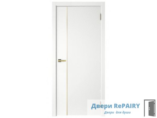 Соло эмаль белая / золотой молдинг