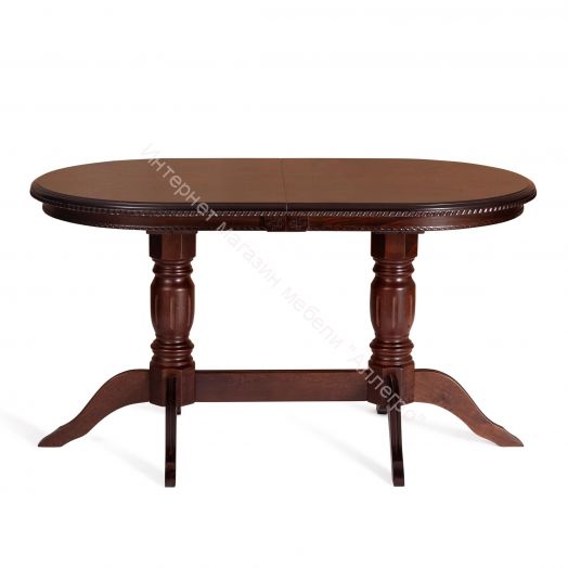 Стол COPPOLA бук, мдф, 140+40x80x77см, Tobacco, узор прямой