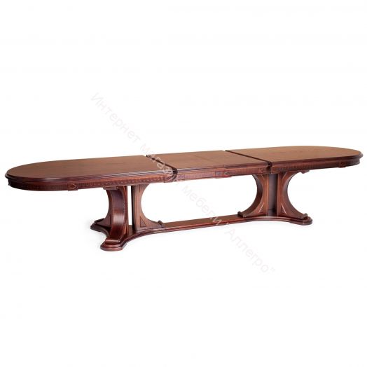 Стол VERSAL овальный бук, мдф, 300 (350/400) х 110 х 78 см, Tobacco