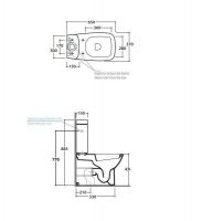 Бачок Globo Daily DA022 для унитаза DA003 схема 2 Бачок Globo Daily DA022 для унитаза DA003 схема 2