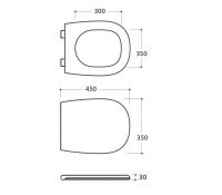 Сиденье для унитаза Globo Daily DNR20 Soft-close схема 2