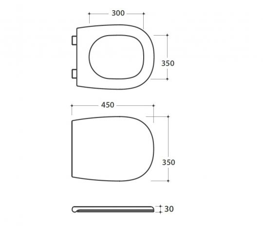 Сиденье для унитаза Globo Daily DNR20 Soft-close схема 2