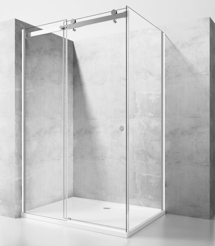 Душевой уголок OportoShower OS11-CH 120x80x195 см см прозрачное стекло, профиль хром