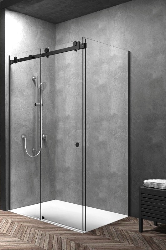 Душевой уголок OportoShower OS11-B 170x85x195 см см прозрачное стекло, профиль черный