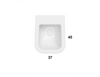 Подвесное биде Globo Stone STS11 52х36 схема 3