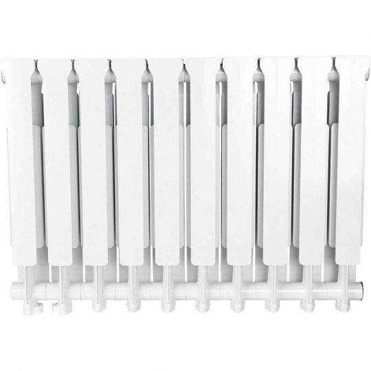 Алюминиевый радиатор STOUT Bravo 500 4-14 секции нижнее правое подключение (белый RAL 9010) схема 3