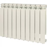 Алюминиевый радиатор STOUT Bravo 350 4-12 секций боковое подключение RAL9010 схема 1