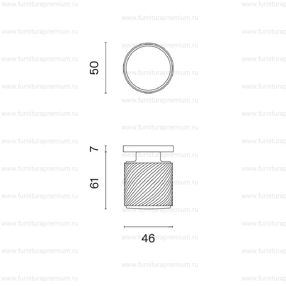Ручка-кноб Aprile Calla R 7S