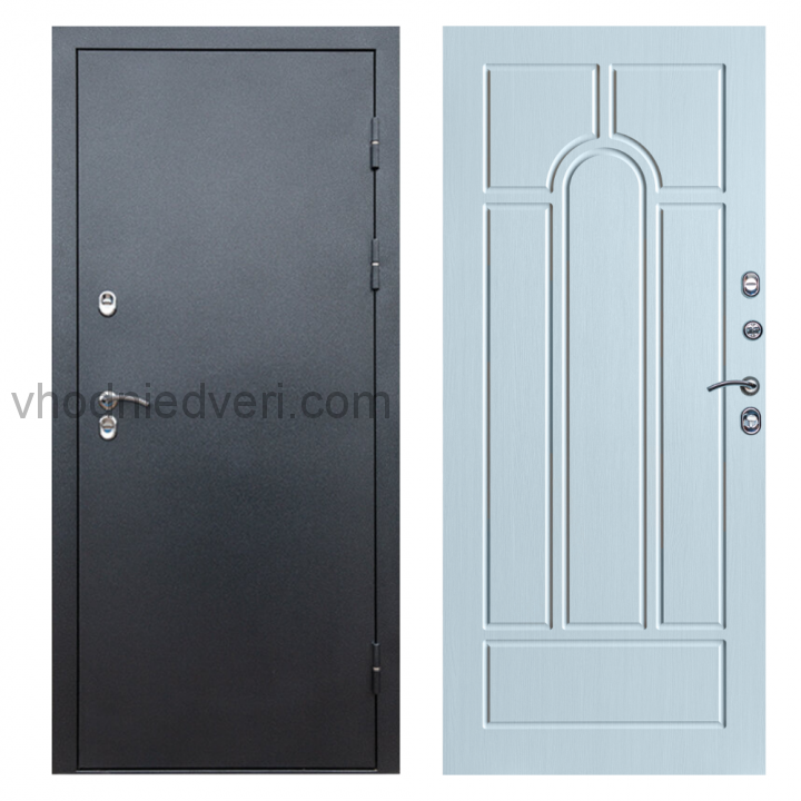 Входная дверь Termo-door Сибирь Антик серебро с терморазрывом - Арка Лиственница