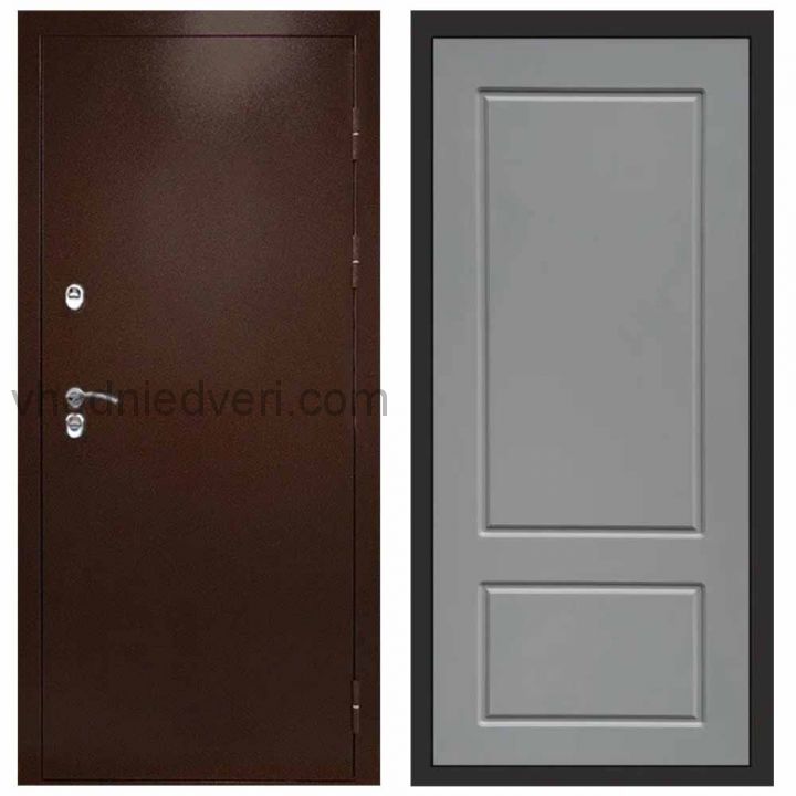Входная дверь Termo-door Сибирь Антик медь с терморазрывом - Марсель Грей софт