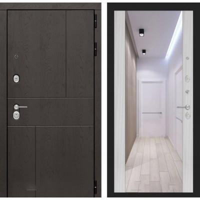 Входная дверь Лабиринт URBAN - Зеркало максимум Сандал белый