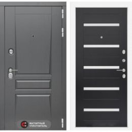 Входная дверь Лабиринт PLATINUM - 01 Венге стекло белое