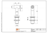 Смеситель для кухонной мойки Quadro design Idealaqua Inox 303 + DC055.2 с выдвижным душем схема 8 Смеситель для кухонной мойки Quadro design Idealaqua Inox 303 + DC055.2 с выдвижным душем схема 8