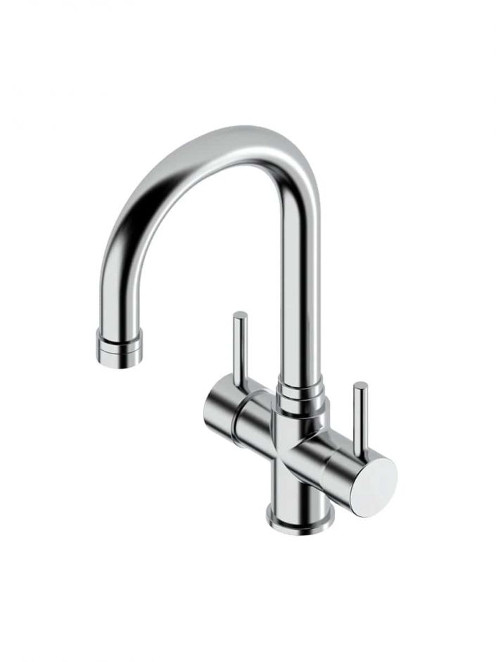 Изображение Смеситель для кухонной мойки Quadro design Idealaqua Inox 303/1 высокий излив