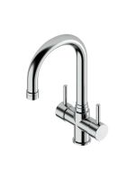 Смеситель для кухонной мойки Quadro design Idealaqua Inox 303/1 высокий излив схема 1