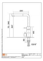 Кухонный смеситель Quadro design Idealaqua Inox 302 встраиваемый с краном для фильтра схема 2 Кухонный смеситель Quadro design Idealaqua Inox 302 встраиваемый с краном для фильтра схема 2