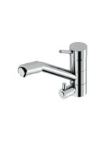 Кухонный смеситель Quadro design Idealaqua Inox 128KG поворотный излив схема 1