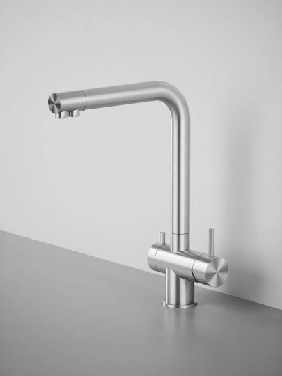 Смеситель для кухонной мойки Quadro design Idealaqua Inox 383 с краном для фильтра схема 4