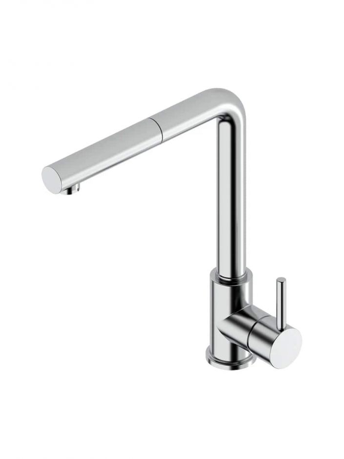 Кухонный смеситель Quadro design Kitchen Brass 269 CR с выдвижным изливом