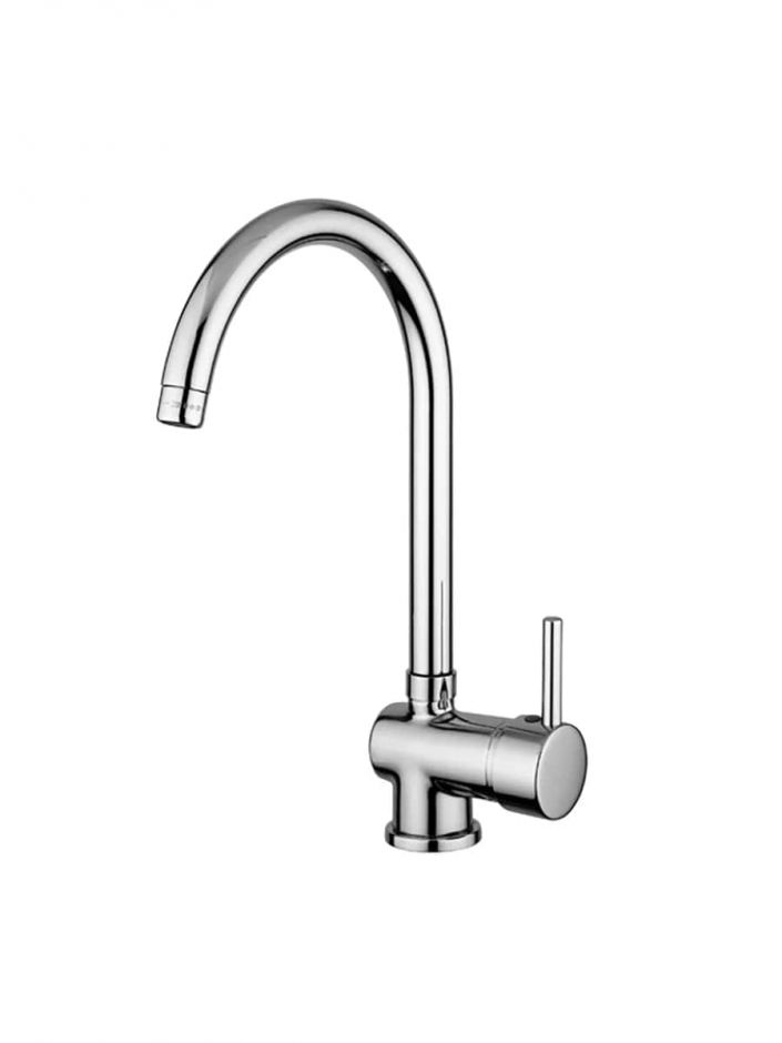 Изображение Смеситель для кухонной мойки Quadro design Kitchen Brass 68 12 CR поворотный излив