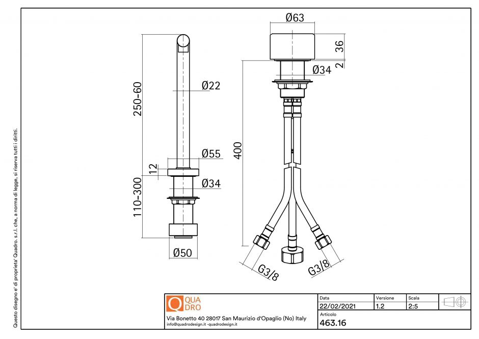 Смеситель для кухонной мойки Quadro design Kitchen Inox 463.16.420 дистанционное управление ФОТО