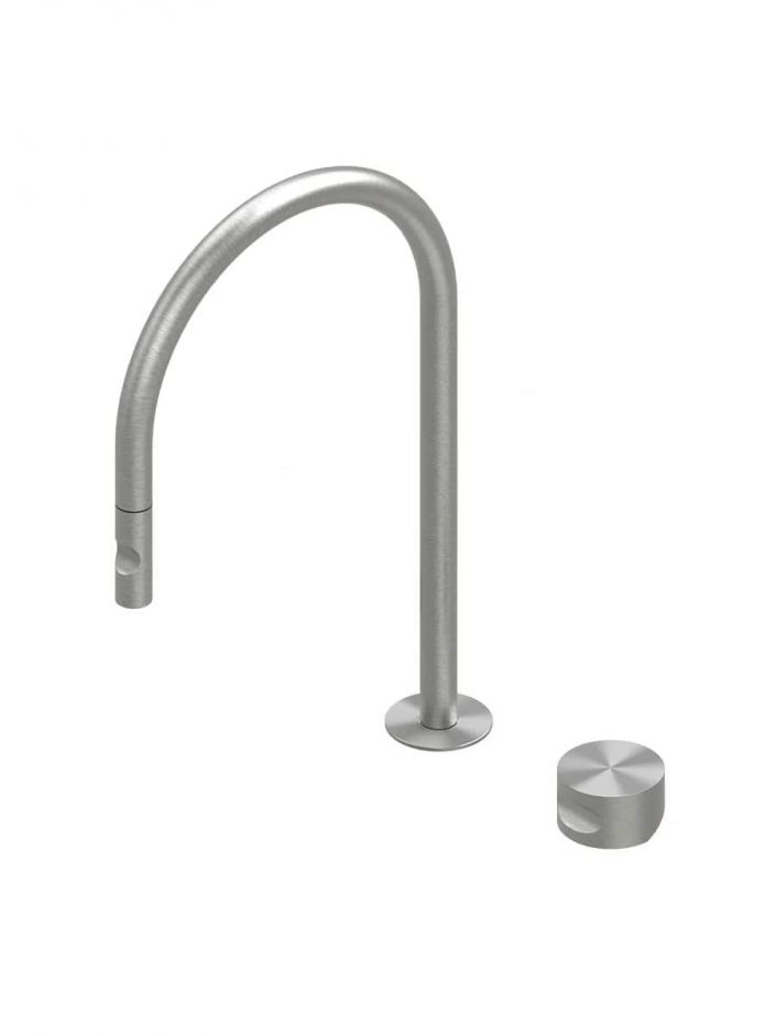 Кухонный смеситель Quadro design Kitchen Inox 463.23.700 с выдвижным изливом