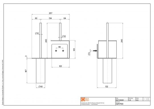 Стойка с ершиком и бумагодержателем Quadro design Eccetera QA1700 схема 5 Стойка с ершиком и бумагодержателем Quadro design Eccetera QA1700 схема 5